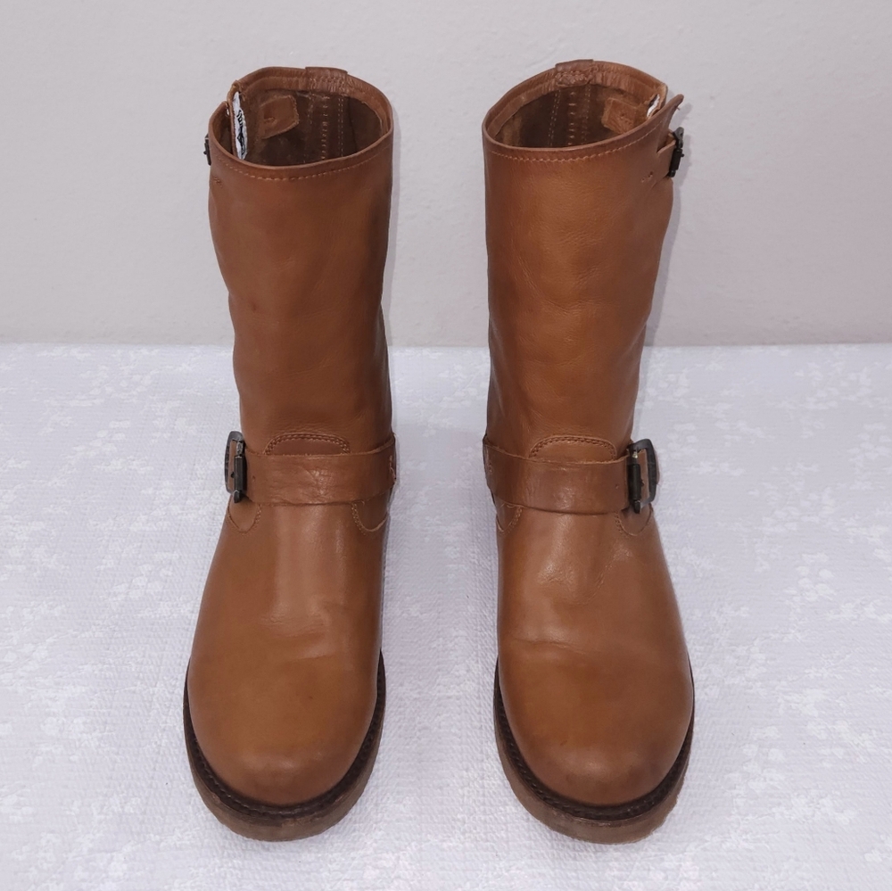 FRYE Veronica Shortie Brown Leather Boots US 8 - Picture 6 of 11